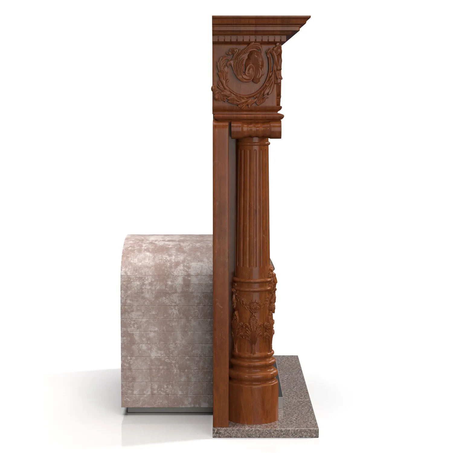 Peat Lobby Fireplace 3D Model_03